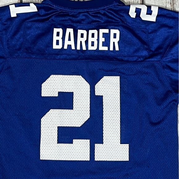 Tiki Barber New York Giants Reebok Youth Kids Boys NFL Football Jersey - Picture 5 of 6